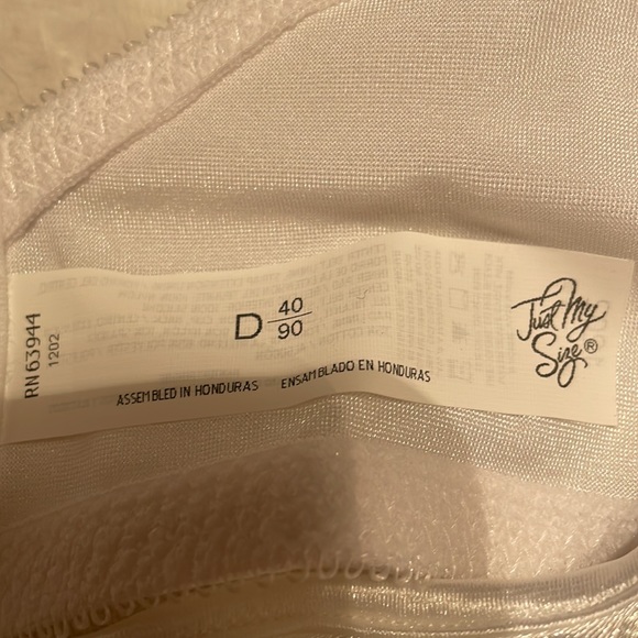 NEW - Just My Size Gel Cushion Straps Underwire Bra. Plus size 40D. - Picture 4 of 6